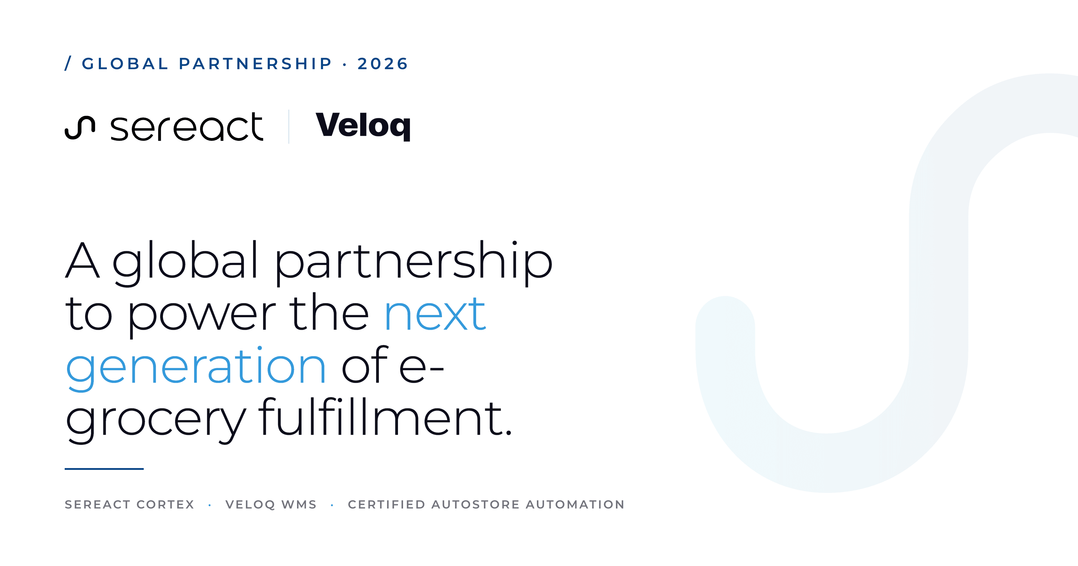 Veloq and Sereact Announce Global Partnership to Power the Next Generation of E-Grocery Fulfillment