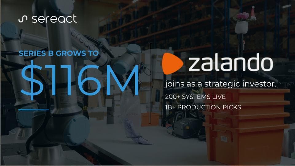 Sereact Secures Strategic Investment from Zalando – Series B Grows to $116M