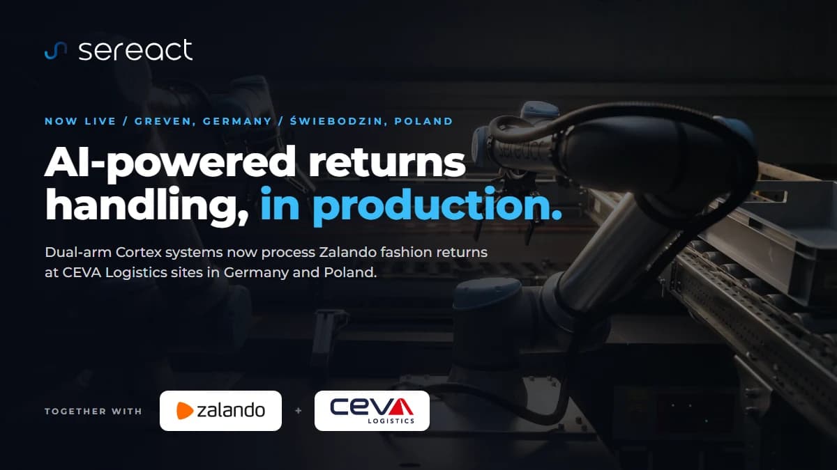 Sereact, Zalando and CEVA Logistics start AI-powered, automated returns handling