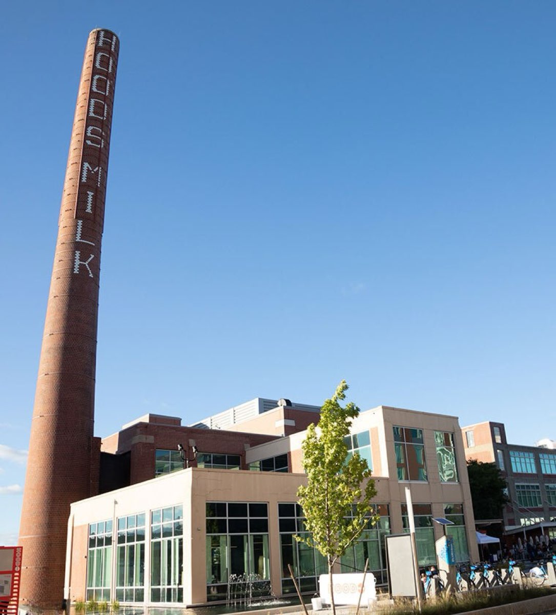Hood's Milk smokestack at Hood Park, Charlestown