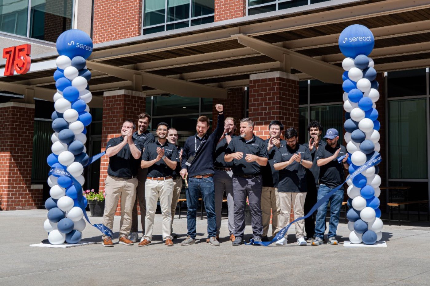 Sereact team at the Boston office ribbon-cutting ceremony